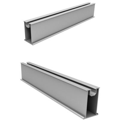 Anodized aluminum solar rail
